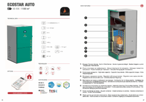 ECOSTAR AUTO kotao, glavne karakteristike i podaci.