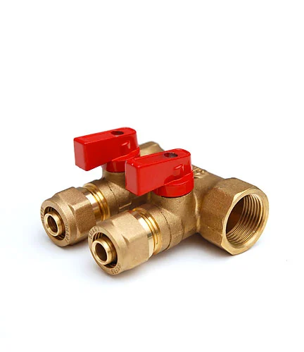 Razdelnik MS sa ventilima i adapterima fI16 crveni