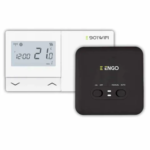 Bežični Wi-Fi programski sobni termostat ENGO E901 sa LCD ekranom i daljinskim upravljanjem preko mobilne aplikacije