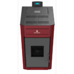 Kamin na pelet Mareli UNO – pogled odozgo, prikaz ložišta, automatskog sistema za paljenje i rasporeda peleta