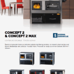 Šporet Concept 2 za centralno grejanje, čvrsto gorivo.