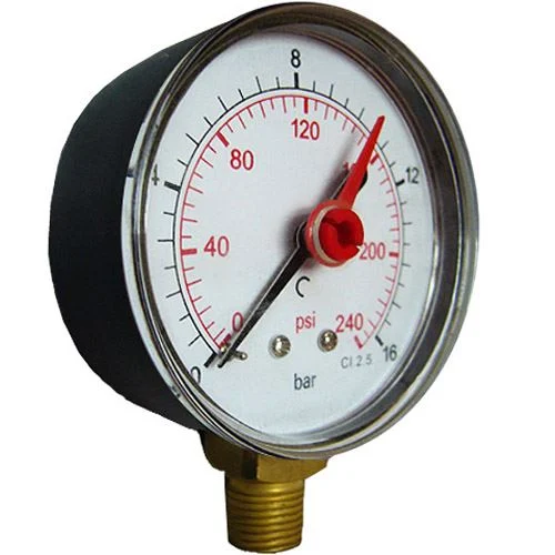 Manometar NERO 0-6 bar sa metalnim kućištem za precizno očitavanje pritiska u sistemima grejanja i vodovoda