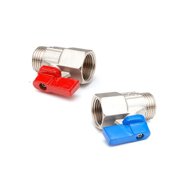 Mini kugla ventil MF 1/2'' od mesinga sa ručicom za upravljanje protokom u cevnim instalacijama