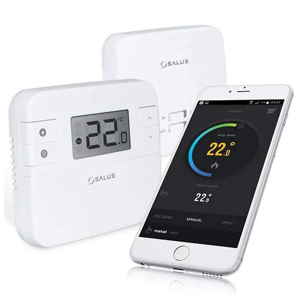 Bežični Wi-Fi programski sobni termostat Salus RT310i sa LCD ekranom i daljinskim upravljanjem preko aplikacije