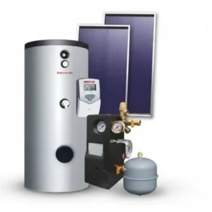 Solarni set sa panelima za grejanje vode.