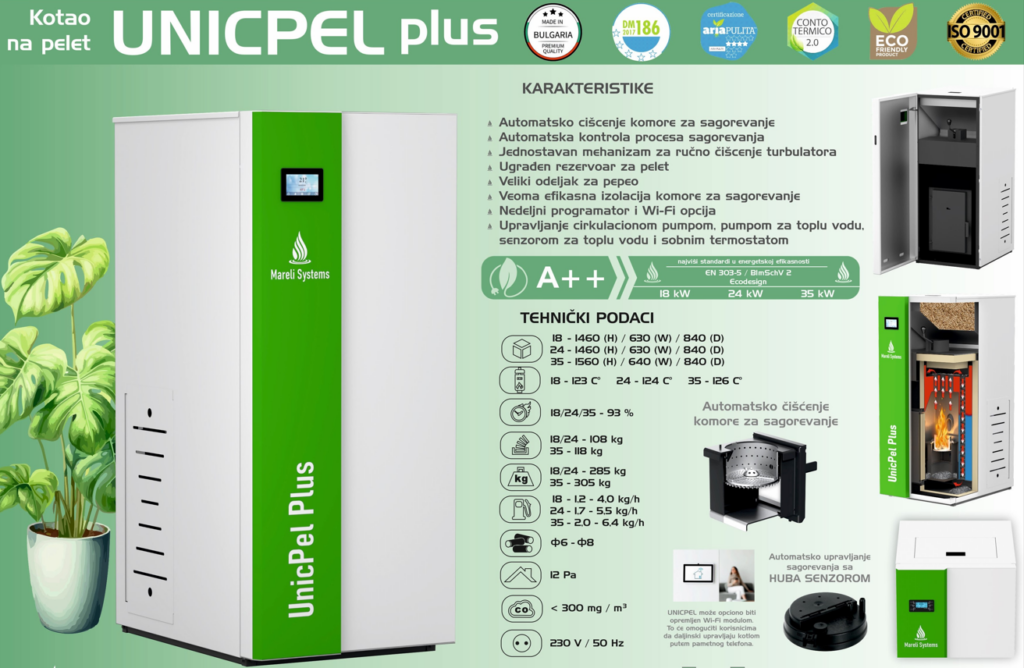 Kotao na pelet Unicpel Plus