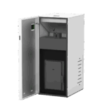 Otvorena bela metalna kutija sa vratima